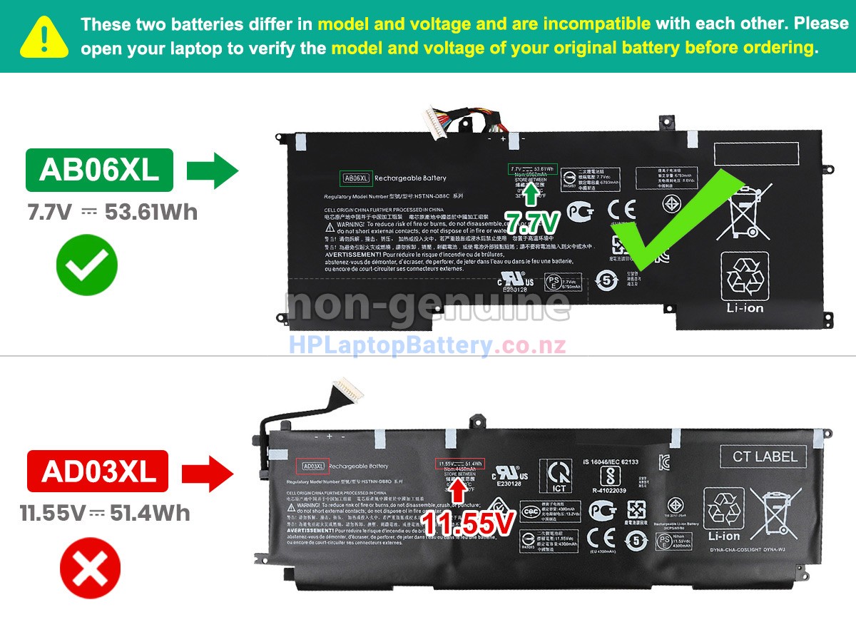 replacement HP Envy 13-AD053TX battery